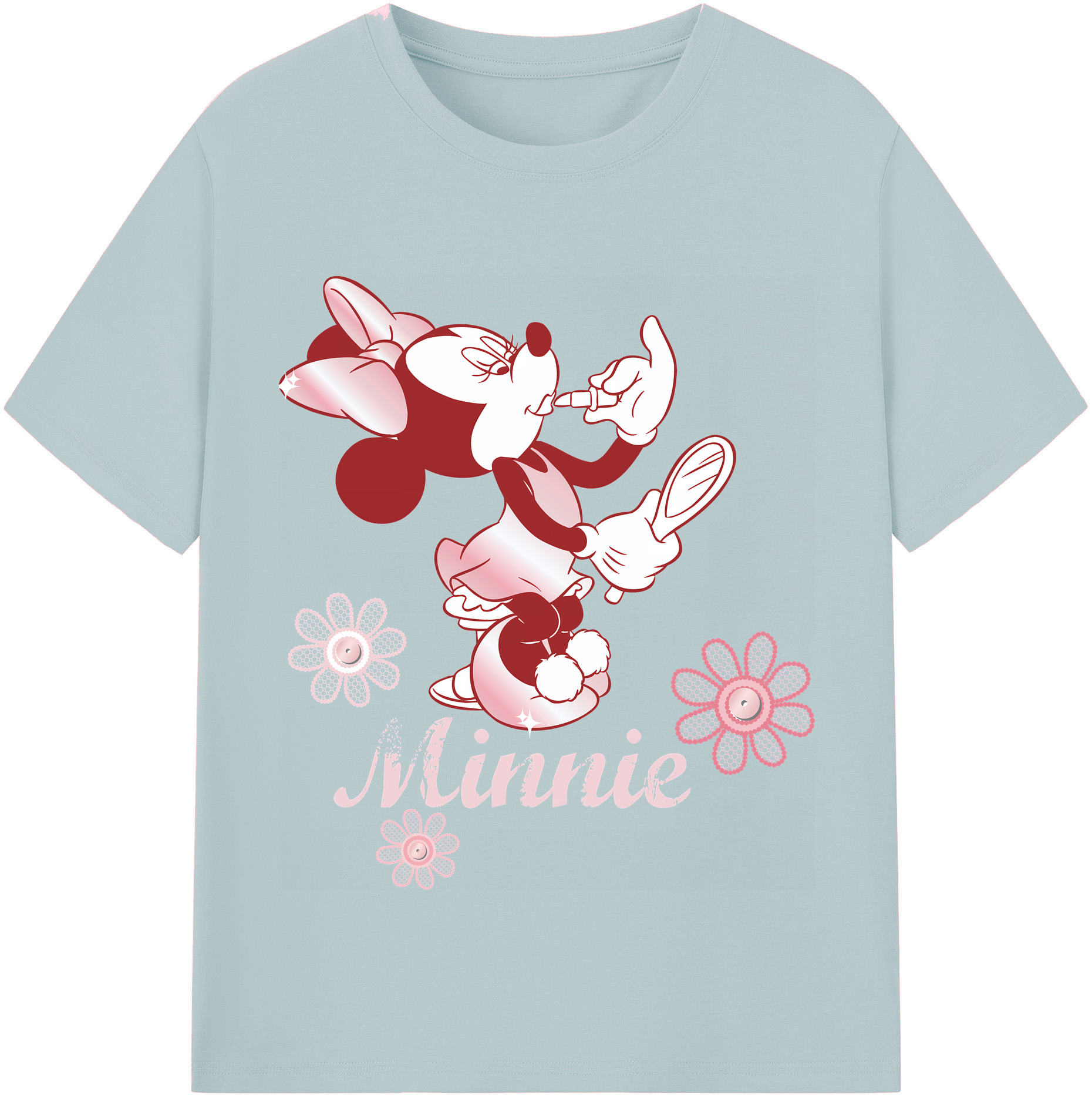 （画像用） ミッキーマウス Mickey Mouse 綿100％半袖Tシャツ（フロントプリント）